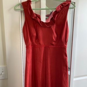 Anthropologie Dress Moulinette Soeurs Red Silk